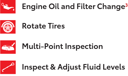 Engine Oil and Filter Change, Rotate Tires, Multi-Point Inspection, and Inspect & Adjust Fluid Levels
